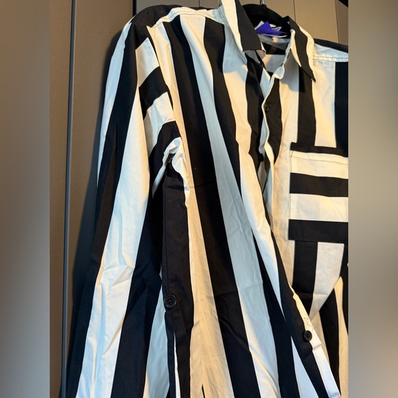 Future Collective for Target Striped Asymmetrical
Long Sleeve Shirtdress - Picture 5 of 6